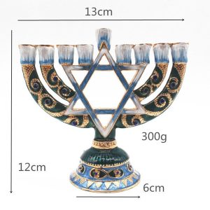 Candélabre traditionnel 9 branches avec étoile de David