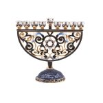 Candélabre 9 branches Hanoukkia traditionnel