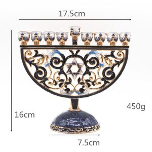 Accessoire religieux 9 branches pour éclairer Hanouka