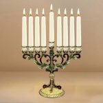 Hanoukkia traditionnel à 9 branches
