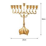 Hanukkia 9 branches, pièce maîtresse pour la table de fête