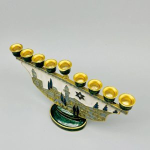 Candélabre Hanoukkia à 9 branches, décoratif et symbolique