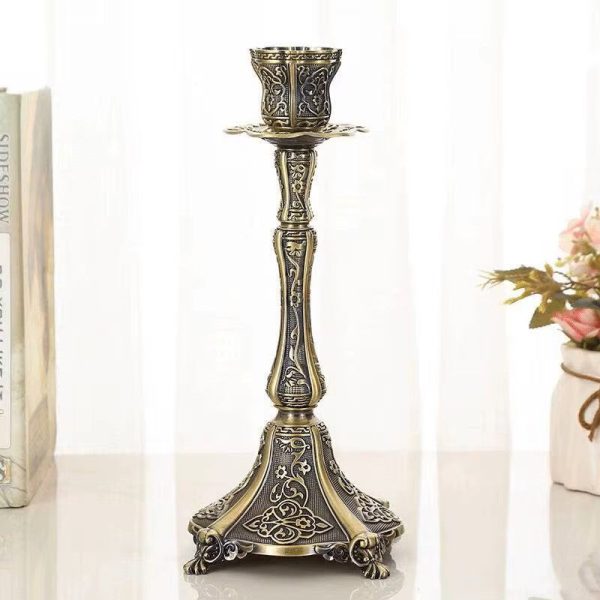 Stylé Candélabre Ornementé en Bronze pour Intérieur