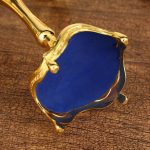 Élégant candélabre à 5 branches en or