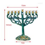 Décoration de Hanoukkia avec 9 branches élégantes