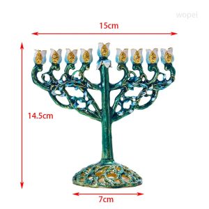 Décoration de Hanoukkia avec 9 branches élégantes