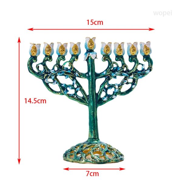 Décoration de Hanoukkia avec 9 branches élégantes