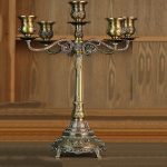 Candélabre 5 branches au design élégant et vintage