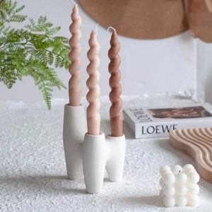 Chandelier 3 Bougies en céramique élégant et moderne