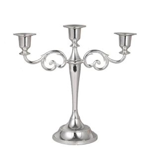 Lustre argenté 3 branches au design classique