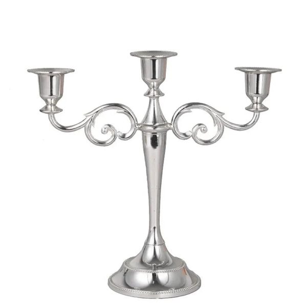 Lustre argenté 3 branches au design classique