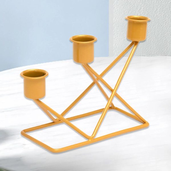 Chandelier géométrique 3 branches élégant