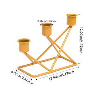 Éclairage 3 branches avec style géométrique