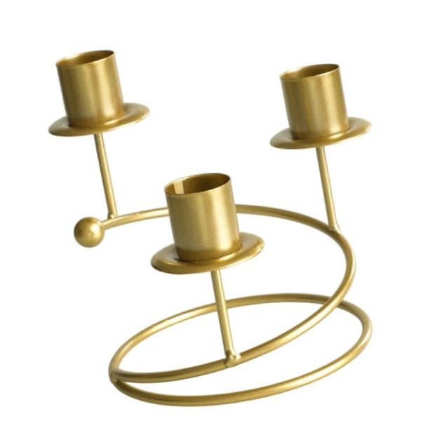 Chandelier artistique 3 branches en spirale