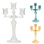 Chandelier élégant à 3 branches avec verre coloré