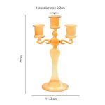 Chandelier design 3 branches en verre décoratif