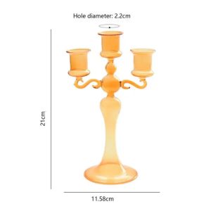 Chandelier design 3 branches en verre décoratif