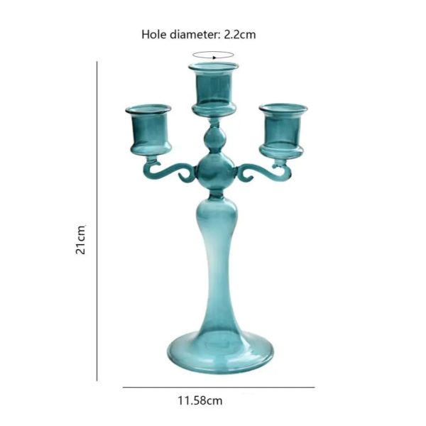 Chandelier artistique à 3 bras en verre vibrant