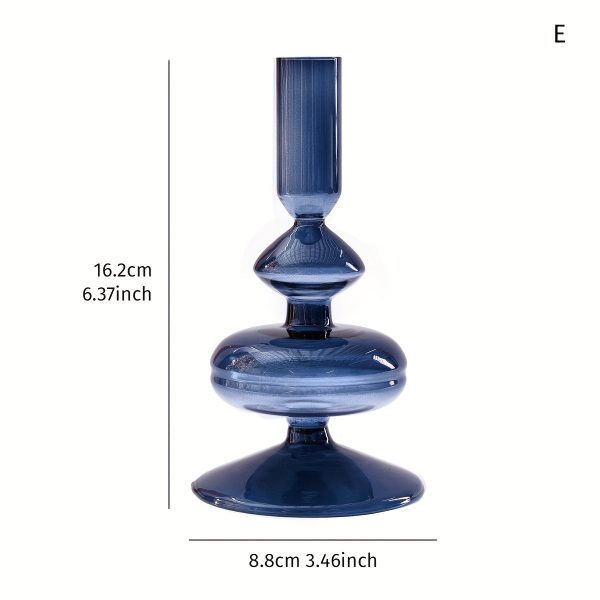 Bougeoir en verre bleu pour soirées