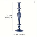 Bougeoir en verre bleu pour décoration de table