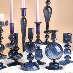 Chandelier design en verre coloré