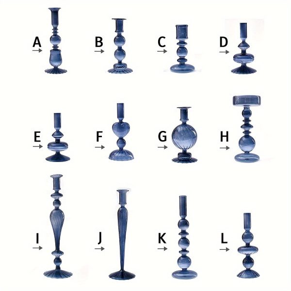 Bougeoir en verre bleu pour ambiance cosy