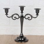 Chandelier noir classique à 3 branches