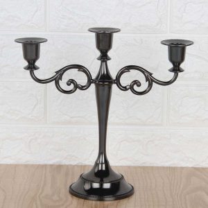 Chandelier noir classique à 3 branches