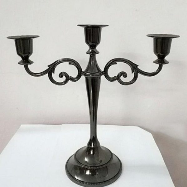 Chandelier 3 branches en style classique noir