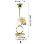 Bougeoir doré avec une allure sophistiquée