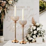 Chandelier doré design vintage avec pampilles décoratives