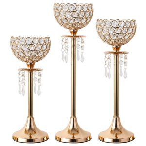 Bougeoir doré luxueux, parfait pour un éclairage d'ambiance