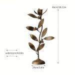 Chandelier végétal doré en fer forgé pour décor chic