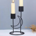 Chandelier 2 branches noir au design moderne et épuré