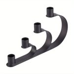 Chandelier à 4 bougies noir, style contemporain