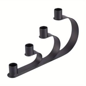 Chandelier à 4 bougies noir, style contemporain