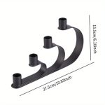 Chandelier noir 4 branches, accessoire de décoration raffiné