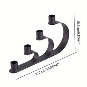 Chandelier noir 4 branches, accessoire de décoration raffiné