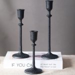 Chandelier en fonte avec finition noire