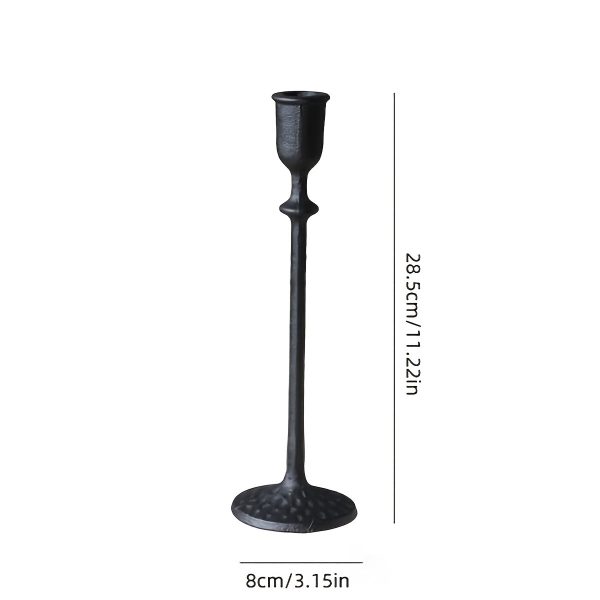 Chandelier noir classique en fer forgé