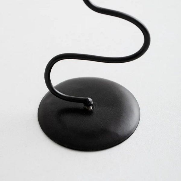 Éclairage minimaliste en fonte, couleur noire