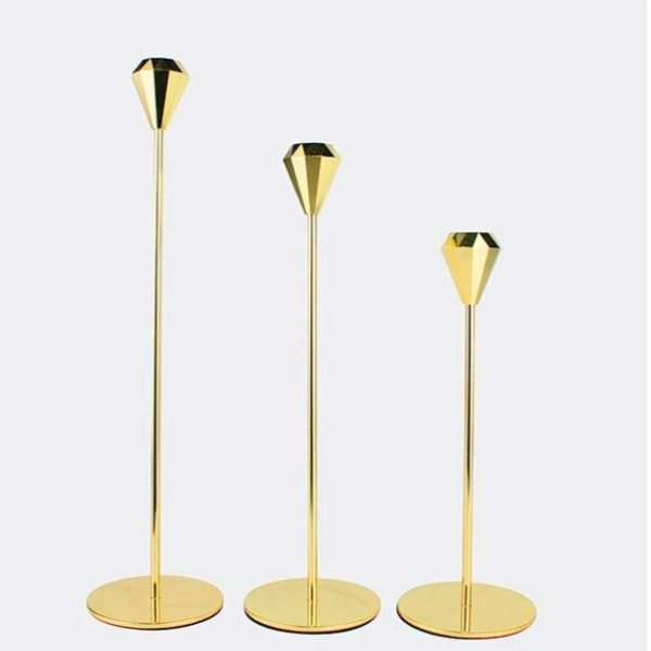 Bougeoir contemporain noir avec finition rose dorée