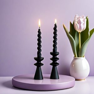 Chandelier Noir Totem x2 élégant pour une ambiance chic