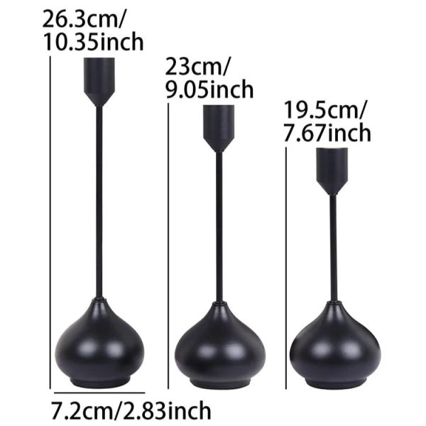 Bougeoir design en fonte, style contemporain