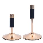 Chandelier design Rose Gold avec support noir