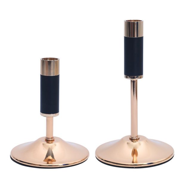 Chandelier design Rose Gold avec support noir
