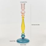 Chandelier en verre, look vintage tricolore