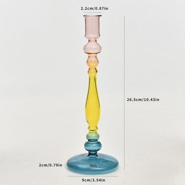 Chandelier en verre, look vintage tricolore