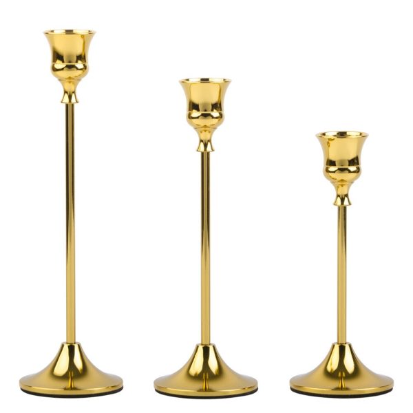 Chandelier en Métal Doré, style Tulipe élégant