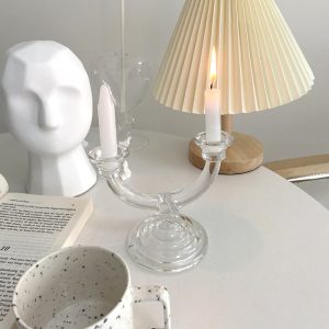 Chandelier 2 Branches en verre élégant pour une ambiance raffinée